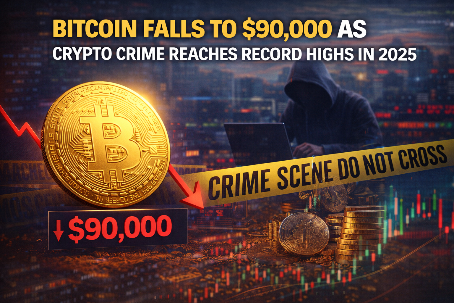Bitcoin Falls to $90,000 as Crypto Crime Reaches Record Highs in 2025