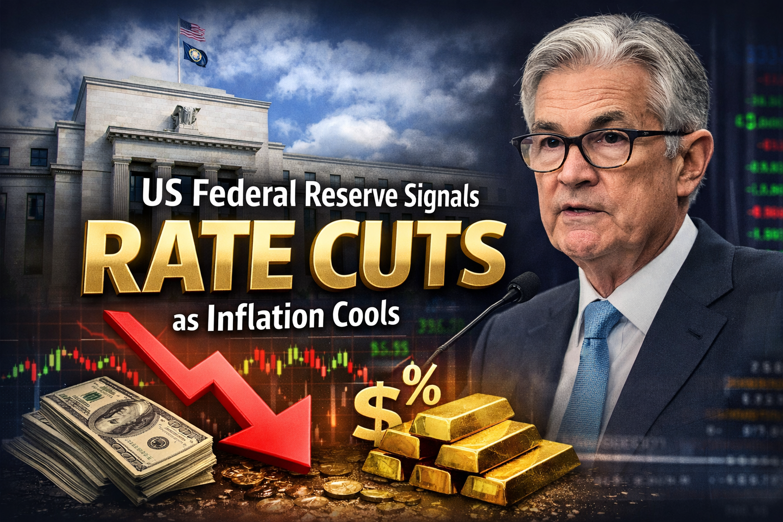 US Federal Reserve Signals Rate Cuts as Inflation Continues to Cool