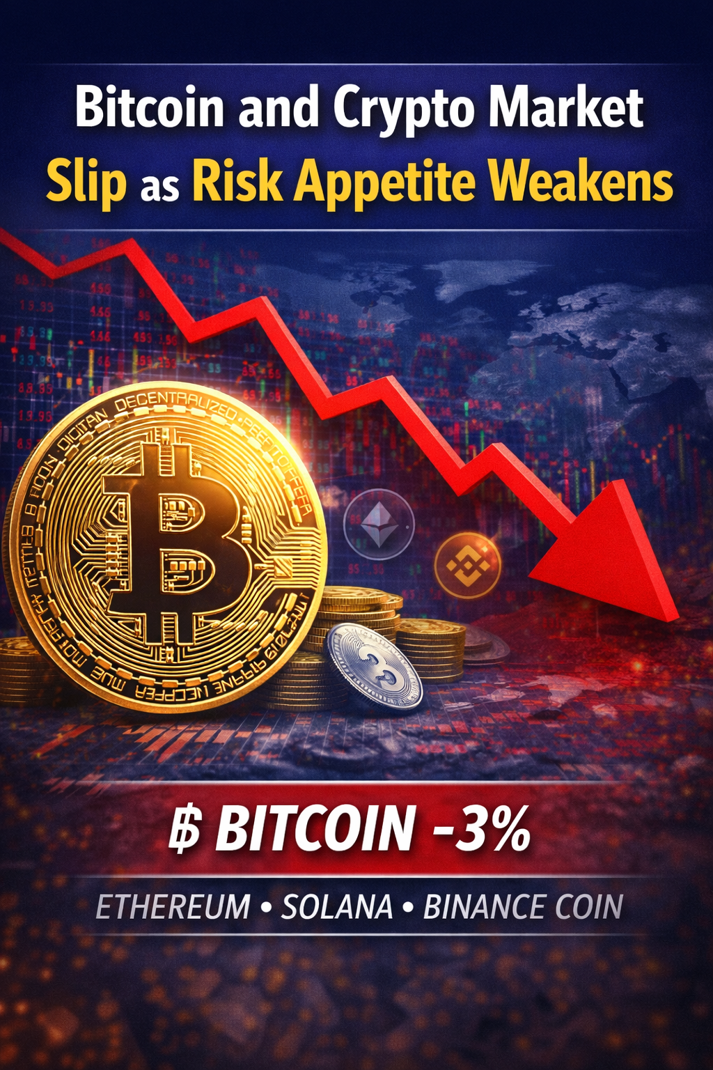Bitcoin and Crypto Market Slip as Risk Appetite Weakens
