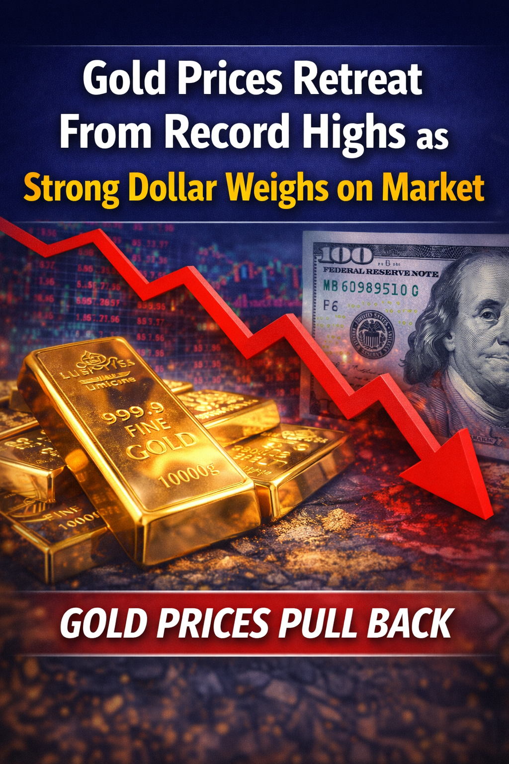 Gold Prices Retreat From Record Highs as Strong Dollar Weighs on Market