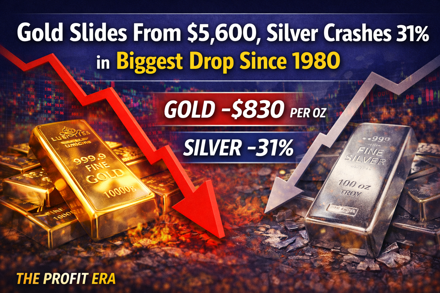 Historic Sell-Off Hits Precious Metals as Gold and Silver Tumble Sharply