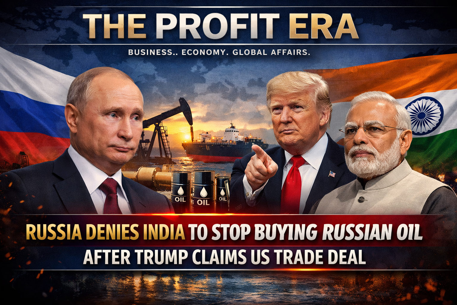 Russia Denies Claim That India Will Stop Buying Russian Oil